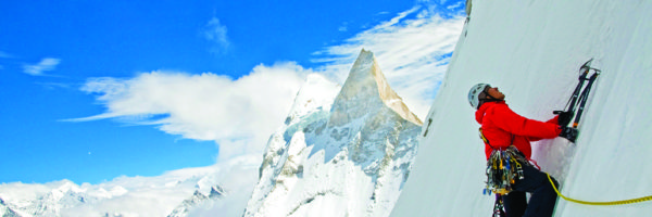 Climber on Mount Everest