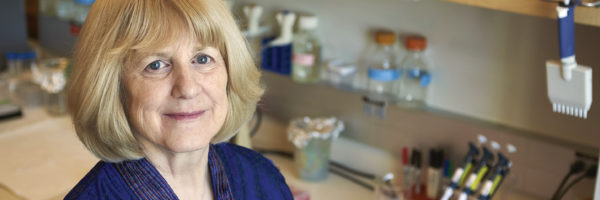 Mary-Claire King poses for a portrait at University of Washington in Seattle