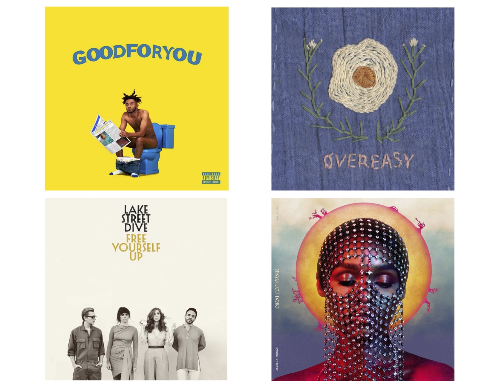 Four album covers