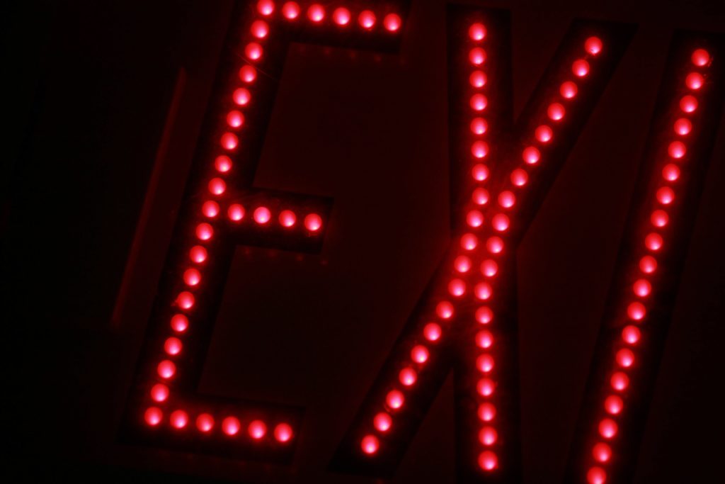 Exit sign